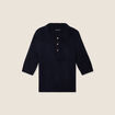 Pull manches courtes bleu foncé femme