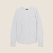 Pull manches longues gris clair femme