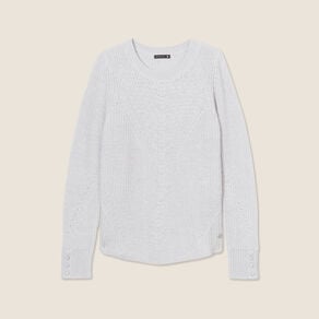 Pull manches longues gris clair femme