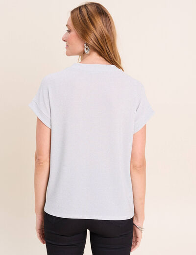 T-shirt manches courtes ecru femme