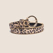 Ceinture fine avec cha&icirc;ne beige femme