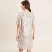 Robe évasée sequins couleur or femme