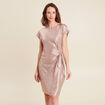Robe ajustée courte rose femme