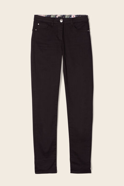 Jean magique ajusté taille standard noir femme