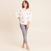 Chemise ample manches 3/4 col chemise ecru femme
