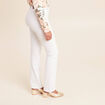 Jean coupe droite taille haute blanc femme