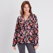 Blouse manches longues noir femme