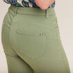Pantacourt droit taille standard vert femme