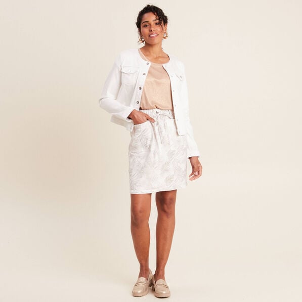 jupe droite reversible ivoire femme Jupe droite réversible ivoire femme