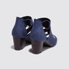 Sandales a talons perforees bleu marine femme