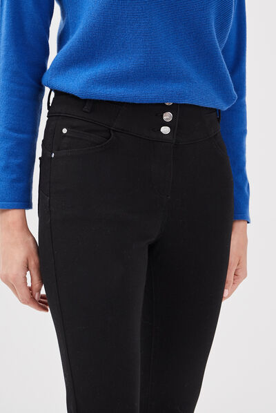Pantalon magique galbant et confortable noir femme