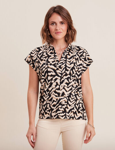 T-shirt manches courtes noir femme