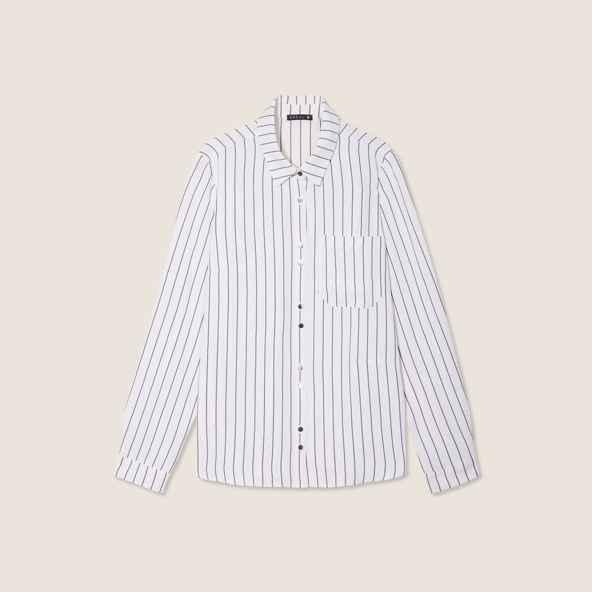 Chemise manches longues gris fonc&eacute; femme