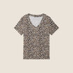 T-shirt manches courtes beige femme