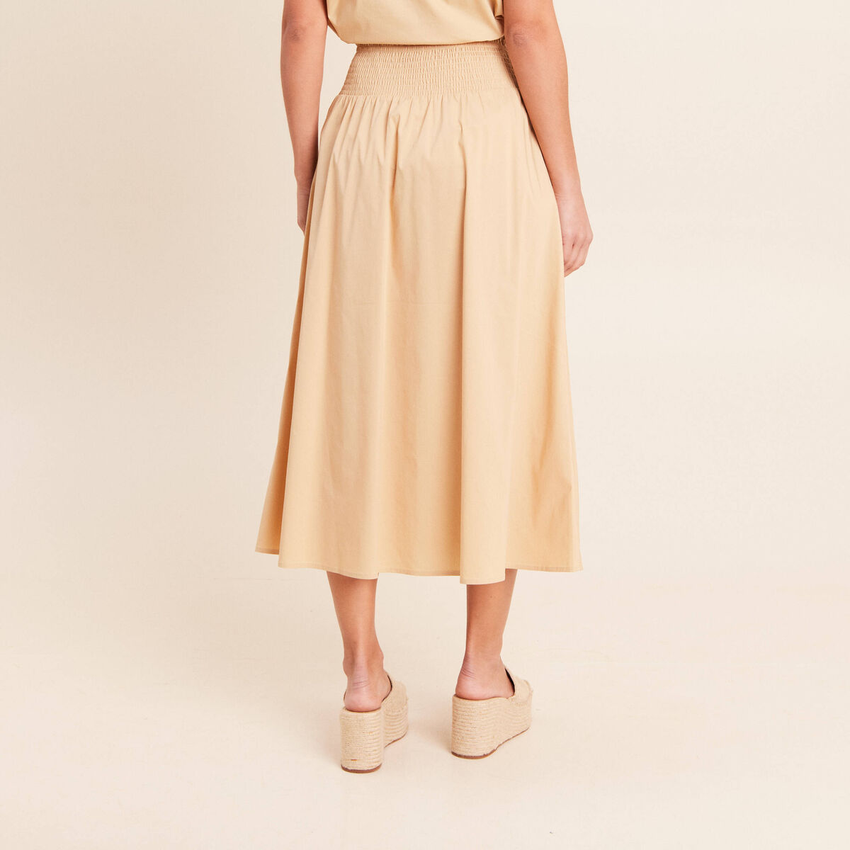 Jupe beige femme