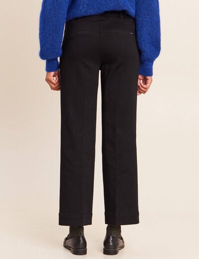 Jean large noir femme