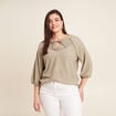 Blouse manches 3/4 vert clair femme
