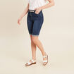 Bermuda ajusté en jean denim brut femme