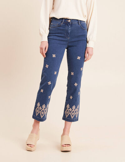 Pantalon magique Le L&eacute;ger coupe droite bleu femme