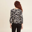 Blouse manches 3/4 noir femme