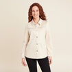 Veste suédine détails cloutés sable femme