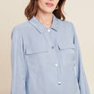 Veste boutonnée bleu clair femme