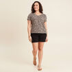 T-shirt manches courtes beige femme