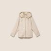 Parka ample courte manches longues sable femme