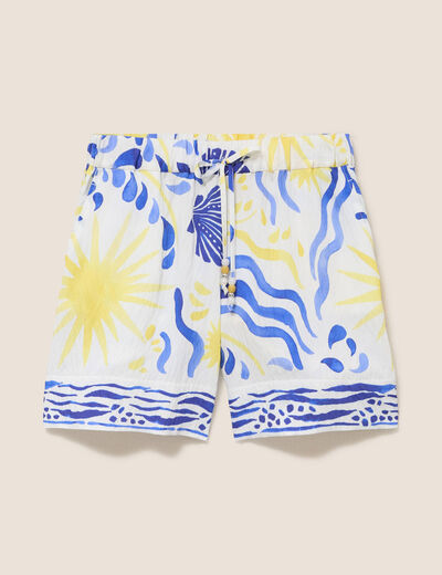 Short bleu femme