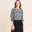 T-shirt manches 3/4 vert femme