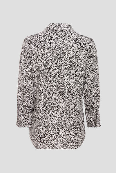 Blouse manches 3/4 noir femme