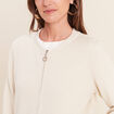 Gilet r&eacute;versible esprit bomber blanc femme