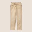 Jean taille bascul&eacute;e denim beige femme