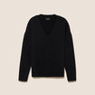 Pull en cachemire col v noir femme