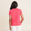 T-shirt manches courtes rose framboise femme