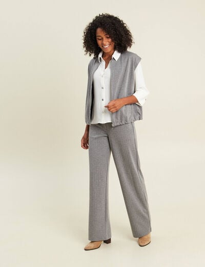 Chemise col chemise manches 3/4 ecru femme