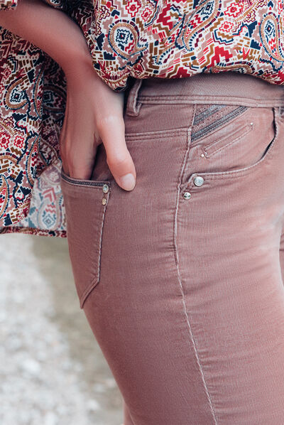 Pantalon bootcut marron femme