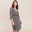 Robe évasée plissée noir femme