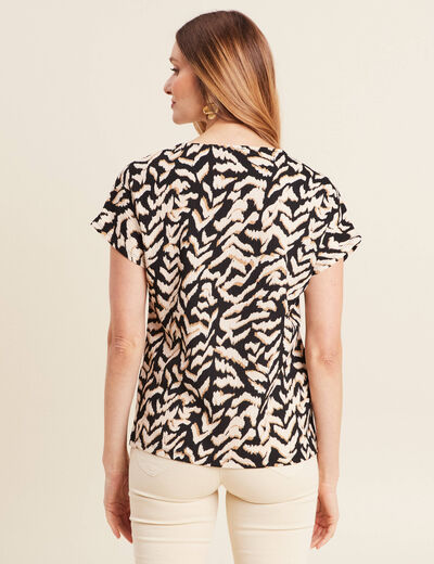 T-shirt manches courtes noir femme
