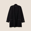 Gilet col ch&acirc;le noir femme
