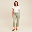 Pantalon réversible droit 7/8ème vert olive femme