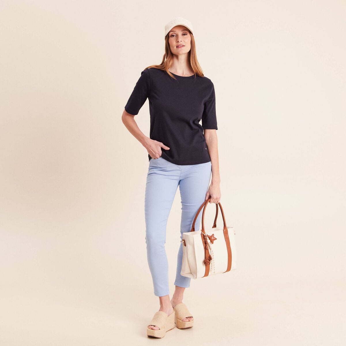 Pantalon magique Le L&eacute;ger coupe ajust&eacute;e bleu ciel femme