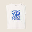 T-shirt manches courtes ecru femme
