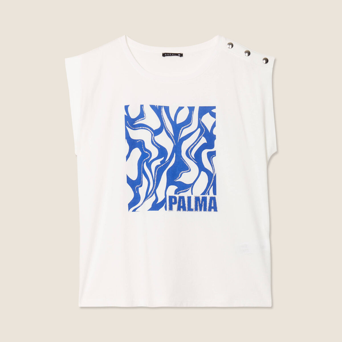 T-shirt manches courtes ecru femme