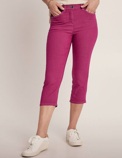 Pantacourt magique Le L&eacute;ger coupe droite rose fushia femme