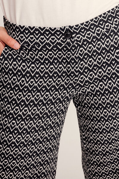 Pantalon flou fluide noir femme