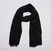 Foulard brillant &agrave; franges noir femme