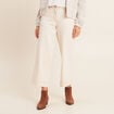 Jean large taille haute 7/8ème ivoire femme