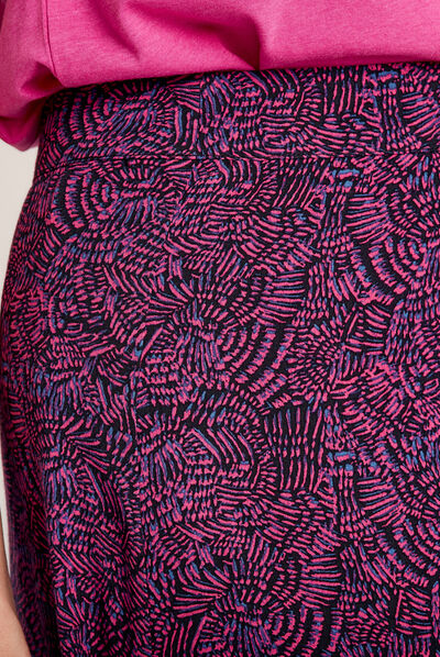 Jupe longue évasée violet femme
