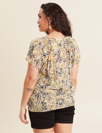 Blouse manches courtes vert femme
